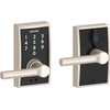 image:imageSchlage Touch Camelot Electronic Lock with Lever Handle Touchscreen Keypad Keyless Front Door Entry Satin Nickel FE695 CAM 619 FLASatin Nickel