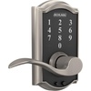 image:imageSchlage Touch Camelot Electronic Lock with Lever Handle Touchscreen Keypad Keyless Front Door Entry Satin Nickel FE695 CAM 619 FLASatin Nickel