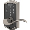 image:imageSchlage Touch Camelot Electronic Lock with Lever Handle Touchscreen Keypad Keyless Front Door Entry Satin Nickel FE695 CAM 619 FLASatin Nickel