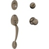 image:imageSCHLAGE Plymouth Single Cylinder Handleset and Plymouth Knob Bright Brass F60 PLY 605Antique Pewter