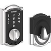 image:imageSchlage BE375 CAM 619 Touch Camelot Deadbolt Electronic Keyless Entry Lock Satin NickelBright Chrome