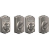 image:imageSchlage Camelot Electronic Keypad Deadbolt Lock Keyless Front Door Entry Mechanical Key Backup Included Satin Nickel BE365 V CAM 619Satin Nickel Pack of 2