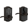 image:imageSchlage Touch Camelot Electronic Lock with Lever Handle Touchscreen Keypad Keyless Front Door Entry Satin Nickel FE695 CAM 619 FLAAged Bronze