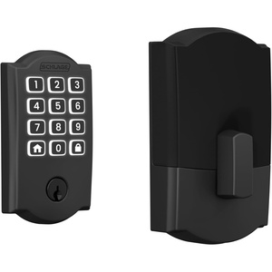 image:imageSchlage Arrive Smart WiFi Deadbolt Lock with Keypad Keyless Entry Front Door Lock App Control Alexa and Google Home Compatible Matte Black BE459WB CEN 622Matte Black