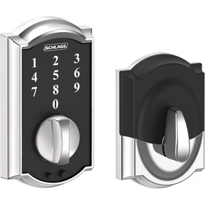 image:imageSchlage BE375 CAM 619 Touch Camelot Deadbolt Electronic Keyless Entry Lock Satin NickelBright Chrome