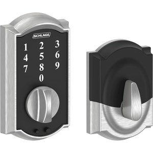 image:imageSchlage BE375 CAM 619 Touch Camelot Deadbolt Electronic Keyless Entry Lock Satin NickelSatin Chrome