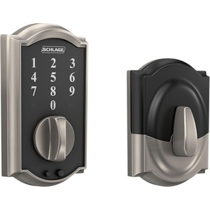 image:imageSchlage BE375 CAM 619 Touch Camelot Deadbolt Electronic Keyless Entry Lock Satin NickelSatin Nickel
