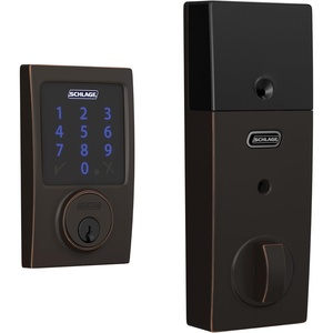 image:imageSchlage Connect Smart Deadbolt Lock with Touchscreen Keypad Keyless Front Door Entry ZWave Plus Compatible Satin Nickel BE469ZP CAM 619Aged Bronze