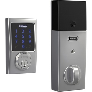 image:imageSchlage Connect Smart Deadbolt Lock with Touchscreen Keypad Keyless Front Door Entry ZWave Plus Compatible Satin Nickel BE469ZP CAM 619Bright Chrome