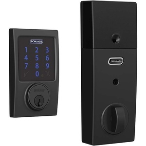image:imageSchlage Connect Smart Deadbolt Lock with Touchscreen Keypad Keyless Front Door Entry ZWave Plus Compatible Satin Nickel BE469ZP CAM 619Matte Black