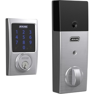image:imageSchlage Connect Smart Deadbolt Lock with Touchscreen Keypad Keyless Front Door Entry ZWave Plus Compatible Satin Nickel BE469ZP CAM 619Satin Chrome