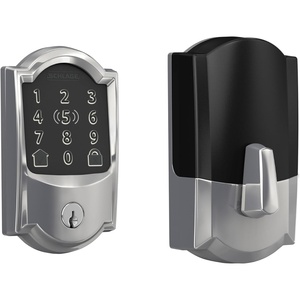 image:imageSchlage Encode Plus Smart WiFi Lock for Front Door Keyless Entry Deadbolt Unlock with Apple Watch Builtin WiFi and App Control Easy Install Alexa amp Apple HomeKit Compatible Matte BlackBright Chrome