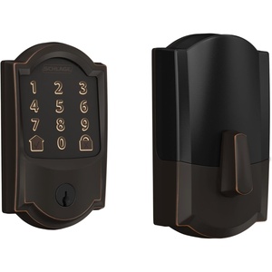 image:imageSchlage Encode Smart WiFi Deadbolt Lock with Touchscreen Keypad Keyless Front Door Entry App Control Alexa Google Home and Airbnb Compatible Matte Black BE489WB GRW 622Aged Bronze