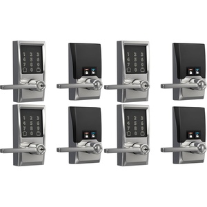 image:imageSchlage Encode Smart WiFi Lock with Lever Handle Touchscreen Keypad Keyless Entry Door Lock App Control Alexa Google Home and Airbnb Compatible Satin Nickel FE789WB CEN 619 LATBright Chrome