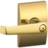 image:imageSCHLAGE F40 ELA 626 CEN Century Collection with Elan Privacy Lever Satin ChromeBright Brass