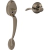 image:imageSCHLAGE Plymouth Front Entry Handle Flair RightHanded Interior Lever Aged Bronze FE285 PLY 716 FLA RHAntique Pewter