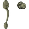 image:imageSCHLAGE Plymouth Front Entry Handle Flair RightHanded Interior Lever Aged Bronze FE285 PLY 716 FLA RHAntique Pewter