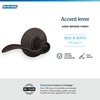 image:imageSchlage F10 ACC 622 Accent Door Lever Hall amp Closet Passage Lock Matte BlackAged Bronze