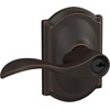 image:imageSchlage F10 ACC 622 Accent Door Lever Hall amp Closet Passage Lock Matte BlackAged Bronze