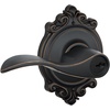 image:imageSchlage F10 ACC 622 Accent Door Lever Hall amp Closet Passage Lock Matte BlackAged Bronze