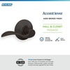 image:imageSchlage F10 ACC 622 Accent Door Lever Hall amp Closet Passage Lock Matte BlackAged Bronze