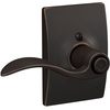 image:imageSchlage F10 ACC 622 Accent Door Lever Hall amp Closet Passage Lock Matte BlackAged Bronze