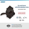 image:imageSchlage F10 ACC 622 Accent Door Lever Hall amp Closet Passage Lock Matte BlackAged Bronze