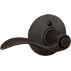 image:imageSchlage F10 ACC 622 Accent Door Lever Hall amp Closet Passage Lock Matte BlackAged Bronze