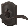 image:imageSchlage F10 ACC 622 Accent Door Lever Hall amp Closet Passage Lock Matte BlackAged Bronze