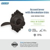 image:imageSchlage F10 ACC 622 Accent Door Lever Hall amp Closet Passage Lock Matte BlackAged Bronze