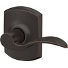 image:imageSchlage F10 ACC 622 Accent Door Lever Hall amp Closet Passage Lock Matte BlackAged Bronze