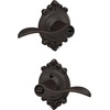 image:imageSchlage F10 ACC 622 Accent Door Lever Hall amp Closet Passage Lock Matte BlackAged Bronze