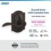 image:imageSchlage F10 ACC 622 Accent Door Lever Hall amp Closet Passage Lock Matte BlackAged Bronze