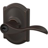 image:imageSchlage F10 ACC 622 Accent Door Lever Hall amp Closet Passage Lock Matte BlackAged Bronze