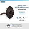 image:imageSchlage F10 ACC 622 Accent Door Lever Hall amp Closet Passage Lock Matte BlackAged Bronze