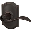 image:imageSchlage F10 ACC 622 Accent Door Lever Hall amp Closet Passage Lock Matte BlackAged Bronze