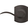 image:imageSchlage F10 ACC 622 Accent Door Lever Hall amp Closet Passage Lock Matte BlackAged Bronze