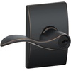 image:imageSchlage F10 ACC 622 Accent Door Lever Hall amp Closet Passage Lock Matte BlackAged Bronze