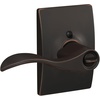 image:imageSchlage F10 ACC 622 Accent Door Lever Hall amp Closet Passage Lock Matte BlackAged Bronze