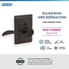 image:imageSchlage F10 ACC 622 Accent Door Lever Hall amp Closet Passage Lock Matte BlackAged Bronze