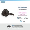 image:imageSchlage F10 ACC 622 Accent Door Lever Hall amp Closet Passage Lock Matte BlackAged Bronze
