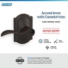 image:imageSchlage F10 ACC 622 Accent Door Lever Hall amp Closet Passage Lock Matte BlackAged Bronze