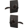 image:imageSchlage F10 ACC 622 Accent Door Lever Hall amp Closet Passage Lock Matte BlackAged Bronze