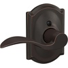 image:imageSchlage F10 ACC 622 Accent Door Lever Hall amp Closet Passage Lock Matte BlackAged Bronze