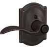 image:imageSchlage F10 ACC 622 Accent Door Lever Hall amp Closet Passage Lock Matte BlackAged Bronze