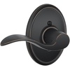 image:imageSchlage F10 ACC 622 Accent Door Lever Hall amp Closet Passage Lock Matte BlackAged Bronze