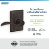 image:imageSchlage F10 ACC 622 Accent Door Lever Hall amp Closet Passage Lock Matte BlackAged Bronze