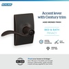 image:imageSchlage F10 ACC 622 Accent Door Lever Hall amp Closet Passage Lock Matte BlackAged Bronze