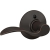 image:imageSchlage F10 ACC 622 Accent Door Lever Hall amp Closet Passage Lock Matte BlackAged Bronze