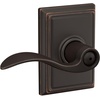 image:imageSchlage F10 ACC 622 Accent Door Lever Hall amp Closet Passage Lock Matte BlackAged Bronze